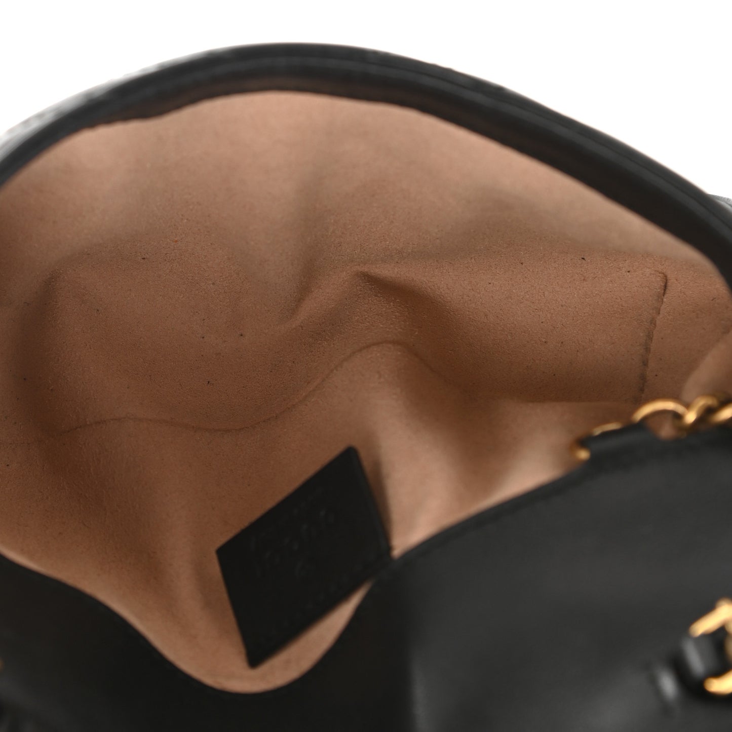 Calfskin Matelasse Super Mini GG Marmont Shoulder Bag Black