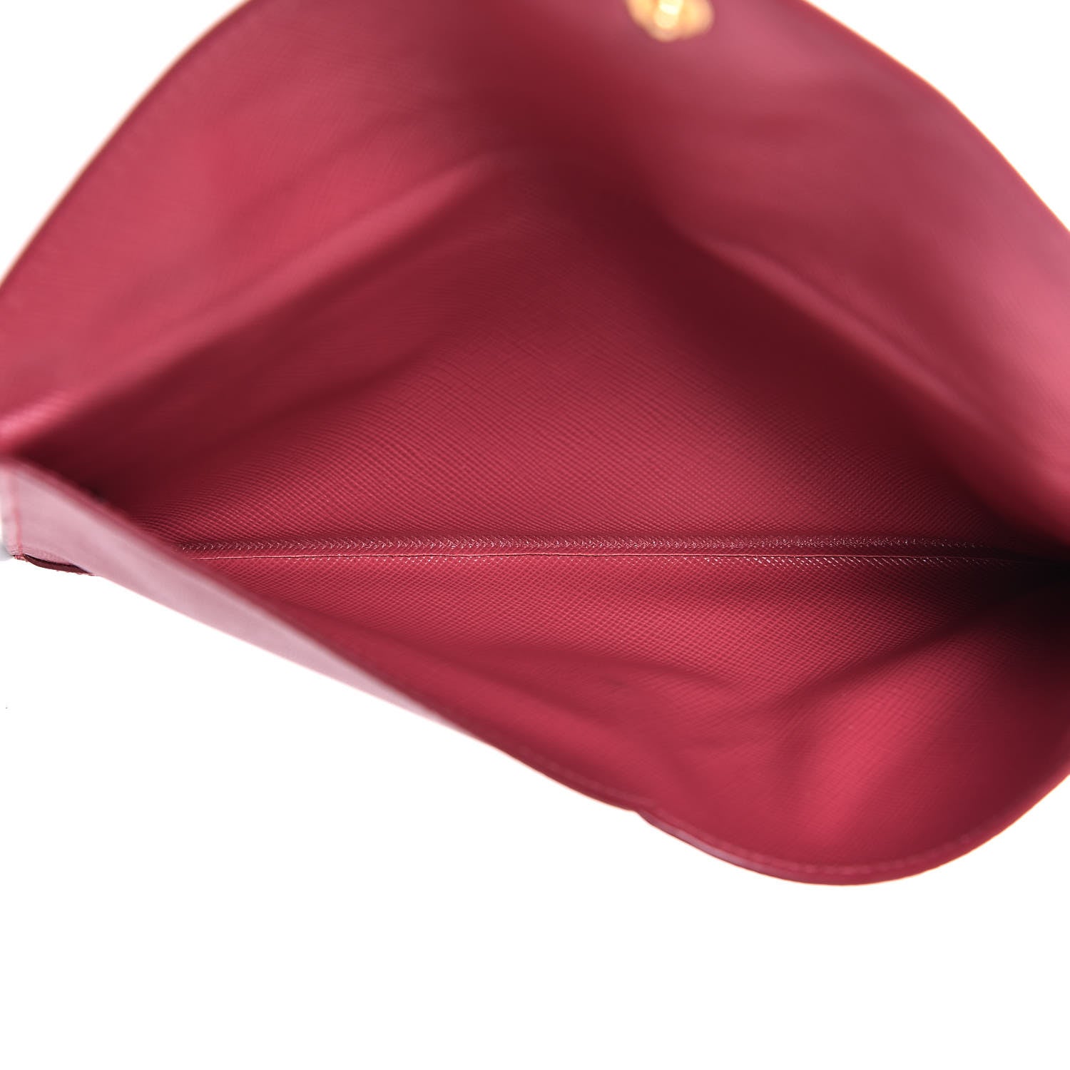 Prada Saffiano Metal Envelope Wallet Peonia 5 of 9