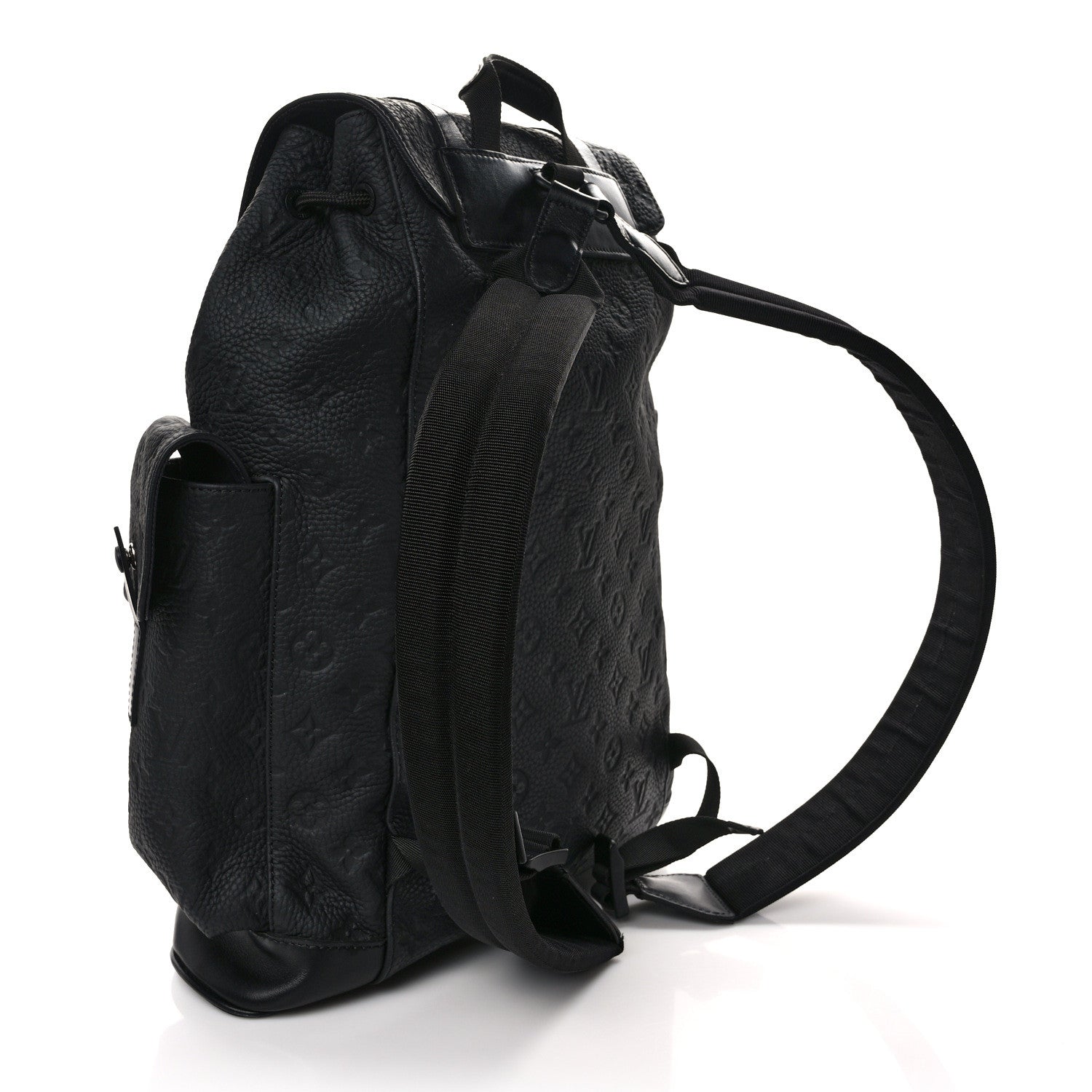Louis Vuitton LOUIS VUITTON Taurillon Monogram Christopher MM Backpack Black 3 of 11