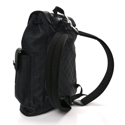 Louis Vuitton LOUIS VUITTON Taurillon Monogram Christopher MM Backpack Black 3 of 11
