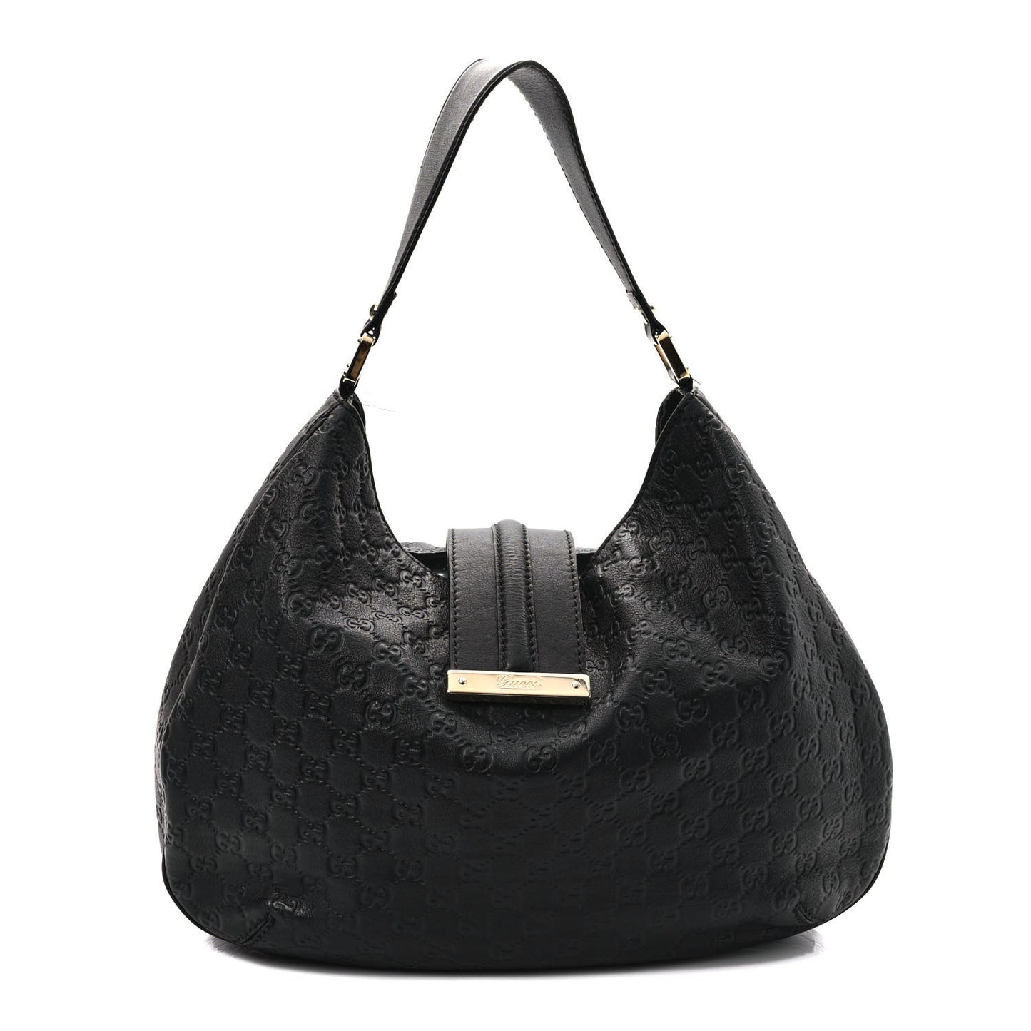 Guccissima Large New Ladies Web Hobo Black