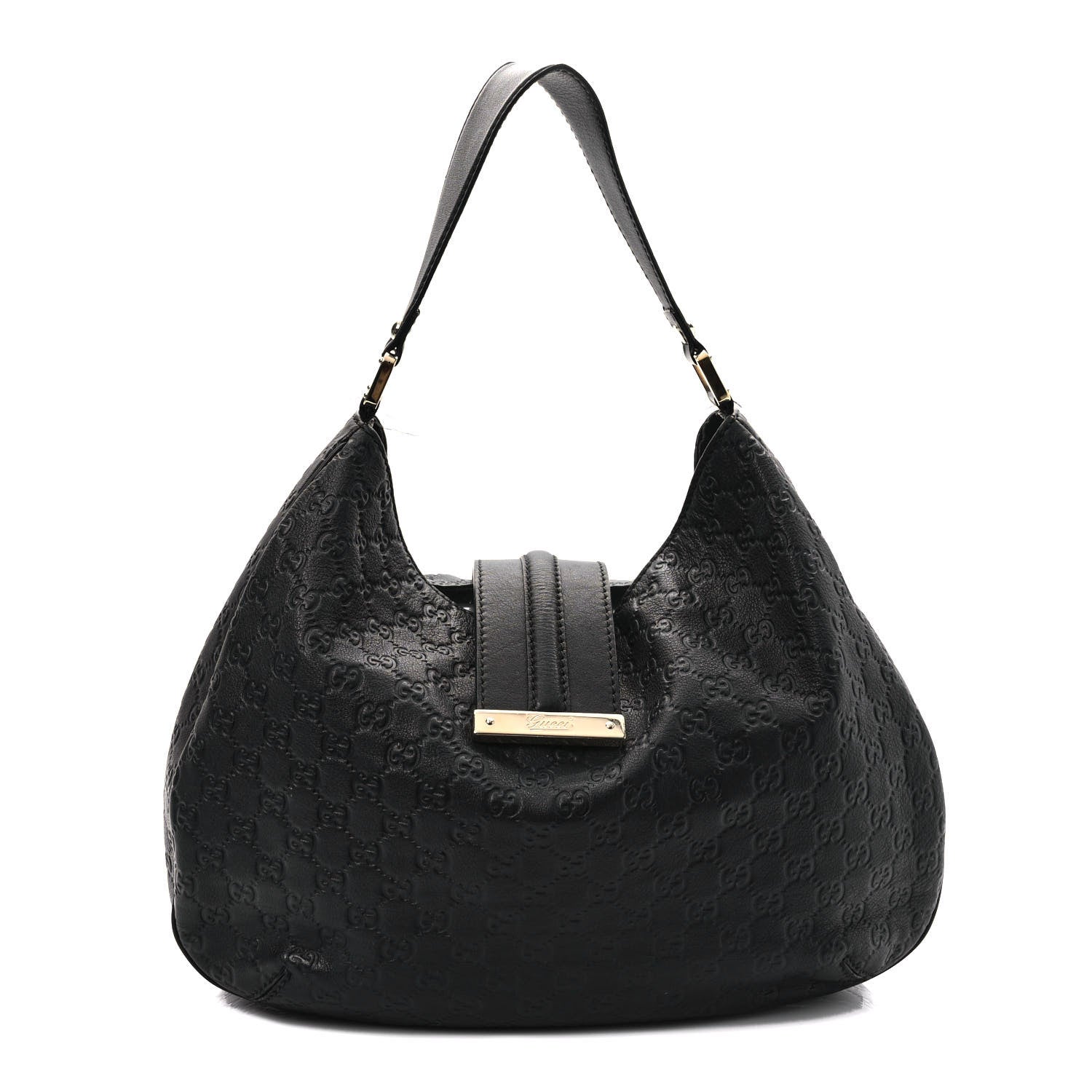 Gucci Guccissima Large New Ladies Web Hobo Black 1 of 13