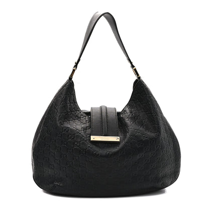 Gucci Guccissima Large New Ladies Web Hobo Black 1 of 13