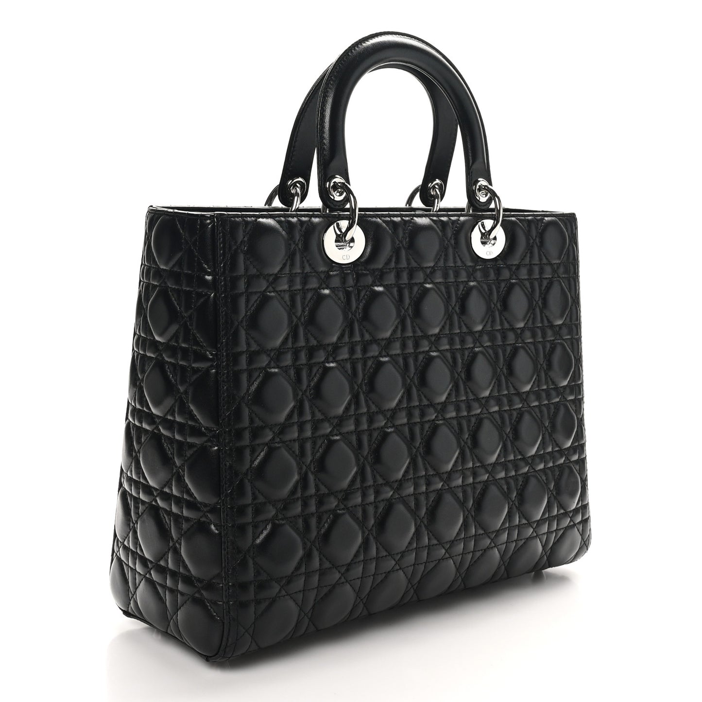 Lambskin Cannage Large Lady Dior Black