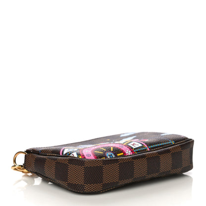 Louis Vuitton Damier Ebene 2020 Christmas Animation Big Wheel Mini Pochette Accessories Rose Ballerine 5 of 12