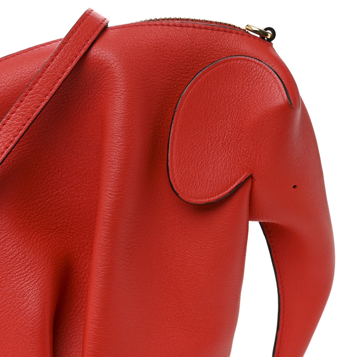 Loewe Calfskin Mini Elephant Crossbody Bag Scarlet Red 8 of 10