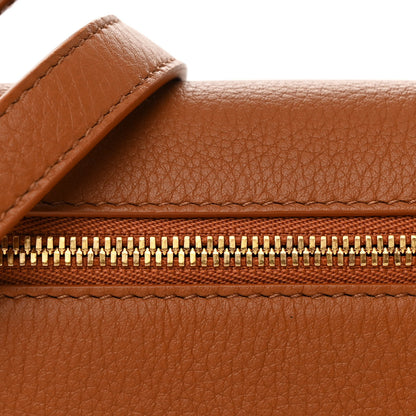 Loro Piana Grained Calfskin L19 Extra Pocket Pouch Warm Tan 7 of 9