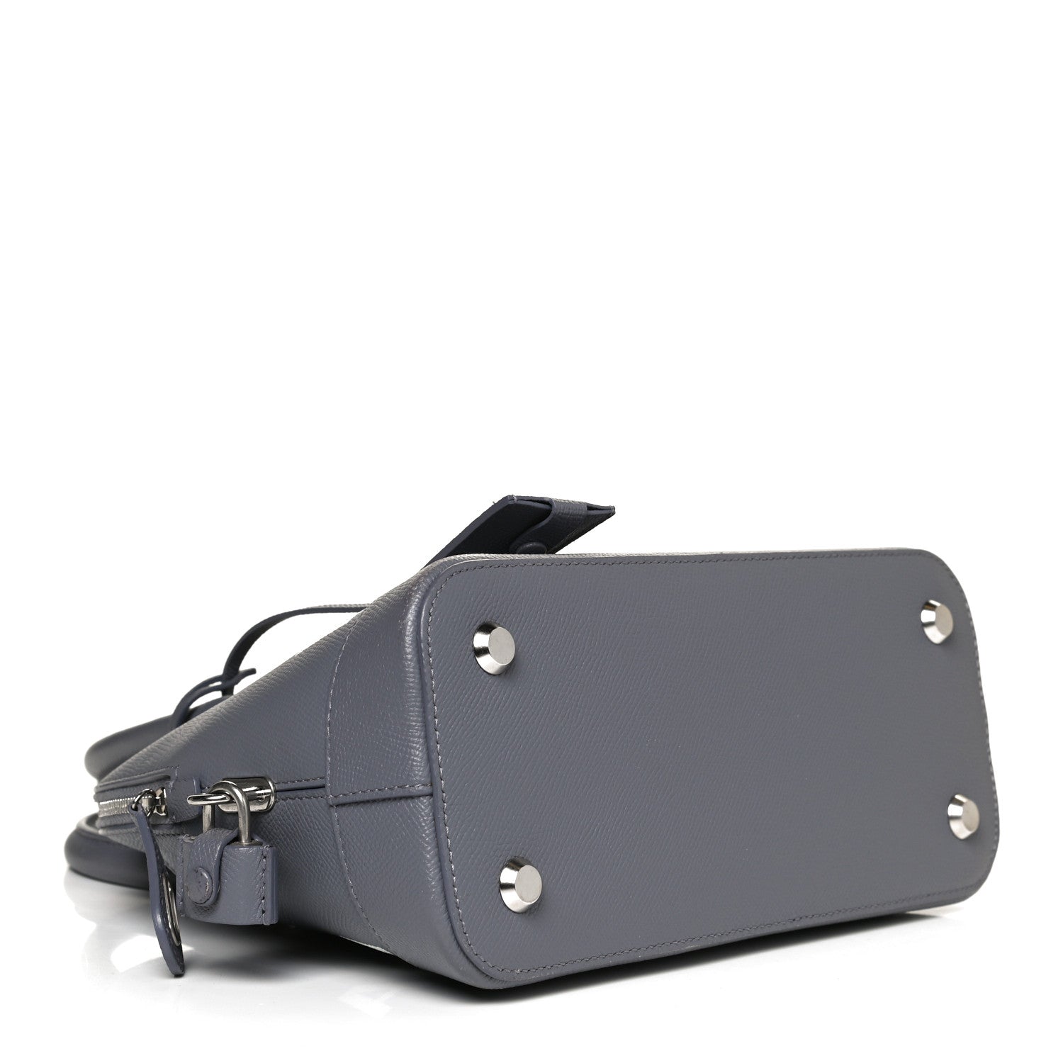 Balenciaga Signature Grained Calfskin Logo S Ville Top Handle Bag Gris Perle Fonce White 3 of 8