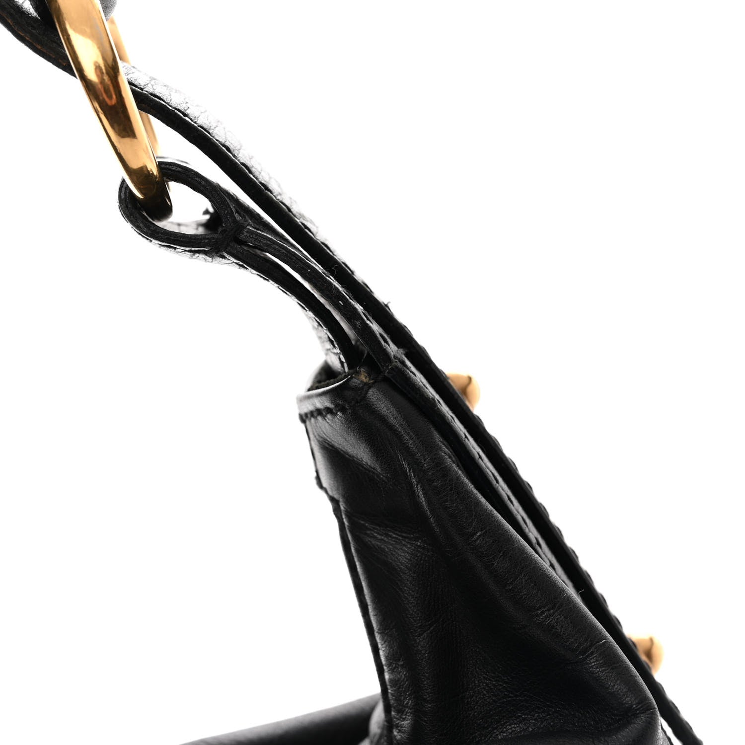 Gucci Calfskin Medium Horsebit Chain Hobo Black 14 of 18