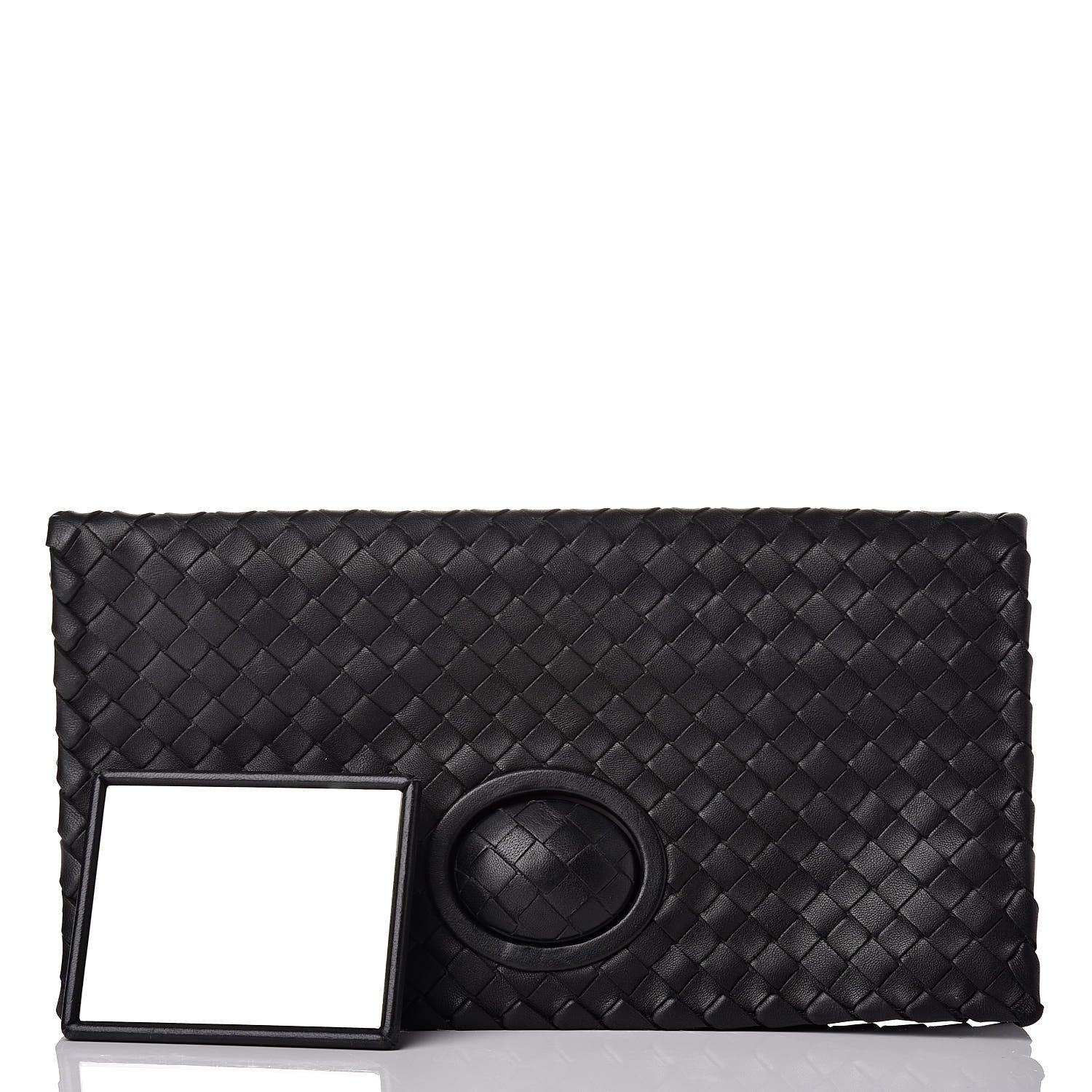Bottega Veneta Nappa Intrecciato Turnlock Clutch Black 1 of 9