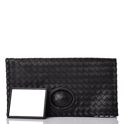 Bottega Veneta Nappa Intrecciato Turnlock Clutch Black 1 of 9
