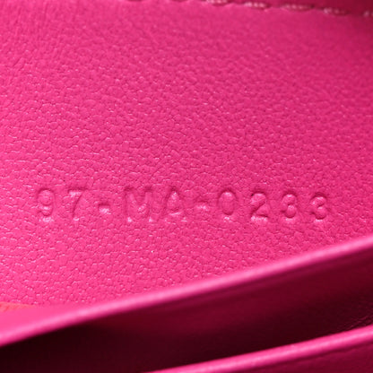 Christian Dior Lambskin Cannage Mini Lady Dior Zip Portemonnaie Rani Pink 8 of 9