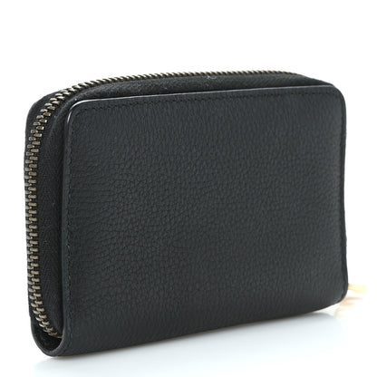 Gucci Calfskin Logo Zip Around Card Case Black 3 of 6