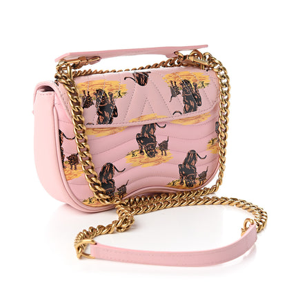 Louis Vuitton Calfskin Leopard Print New Wave Chain PM Light Pink 2 of 9