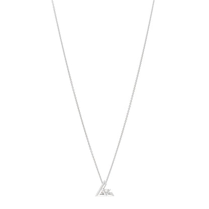 Louis Vuitton 18K White Gold Diamond Small LV Volt One Pendant Necklace 1 of 5