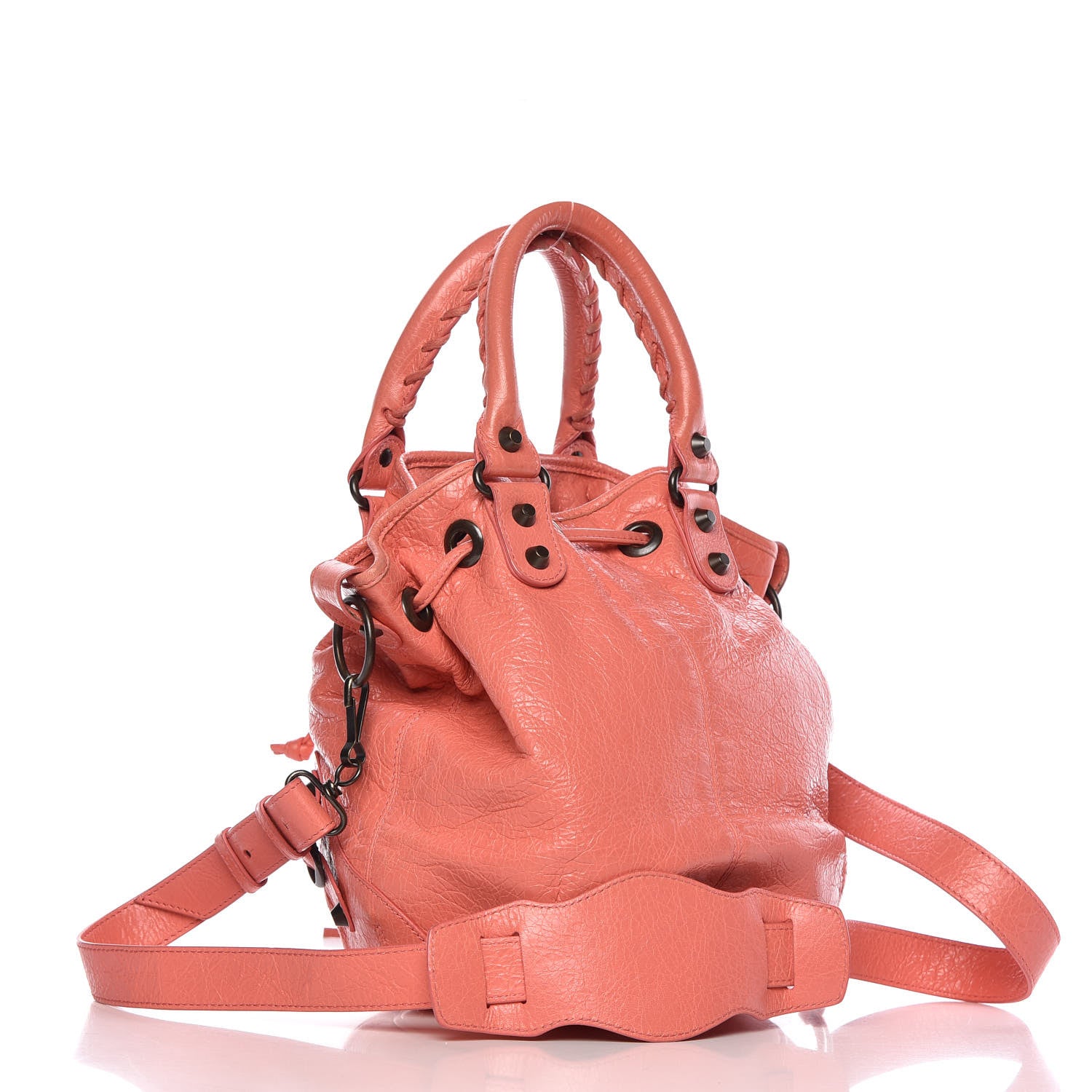 Balenciaga Agneau Classic Hardware Mini Pompon Rose Azalee 4 of 11