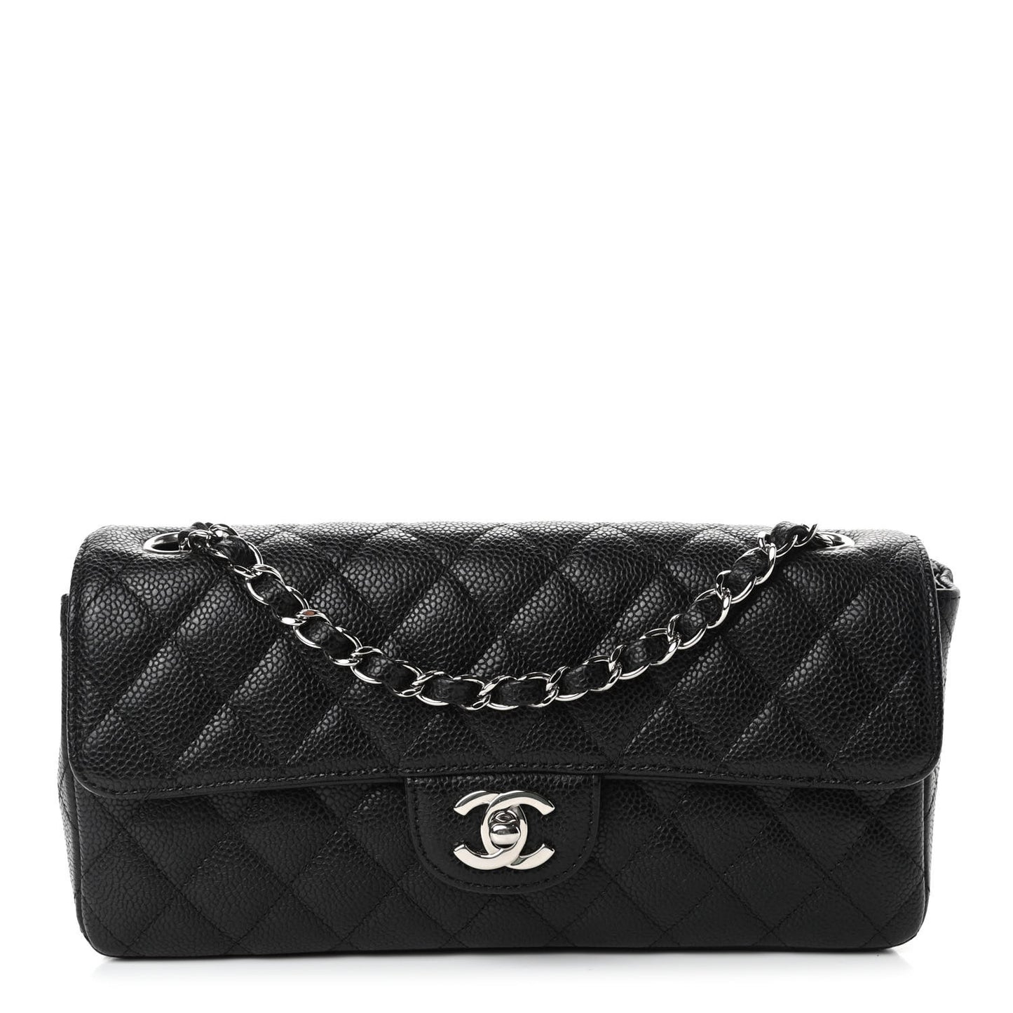 Caviar Quilted East West Flap Black