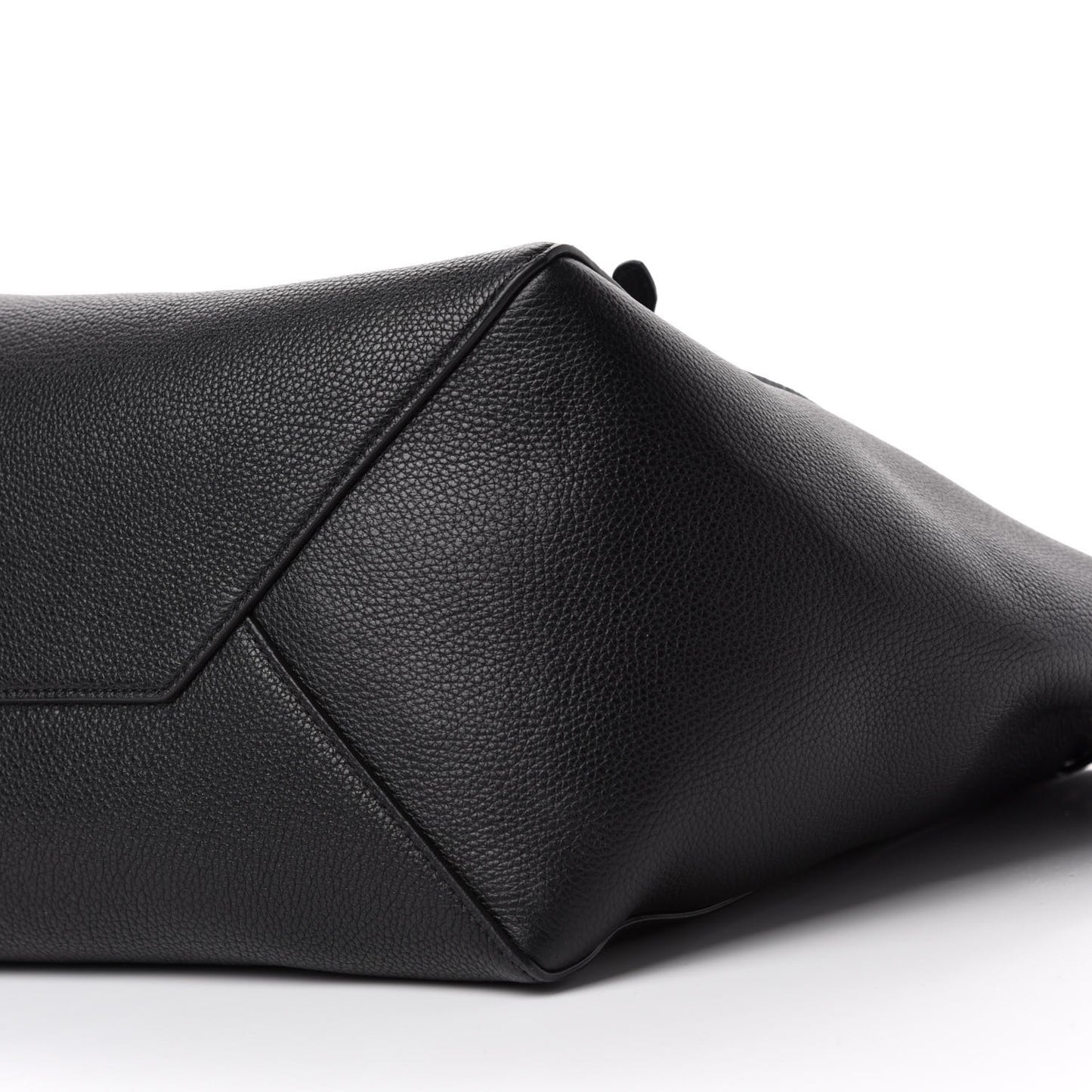 Soft Grained Calfskin Small Belt Cabas Phantom Black