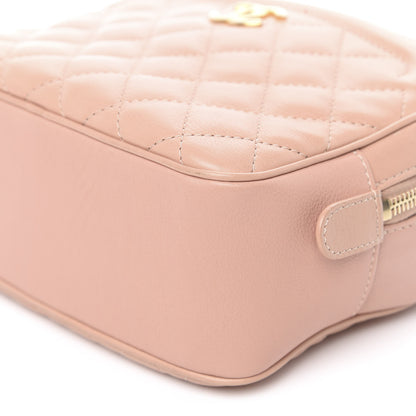 Chanel Calfskin Quilted CC Small Vanity Case Dark Beige 10 of 11