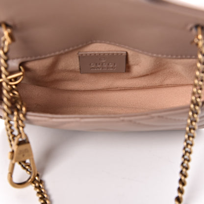 Gucci Calfskin Matelasse Super Mini GG Marmont Shoulder Bag Porcelain Rose 5 of 10