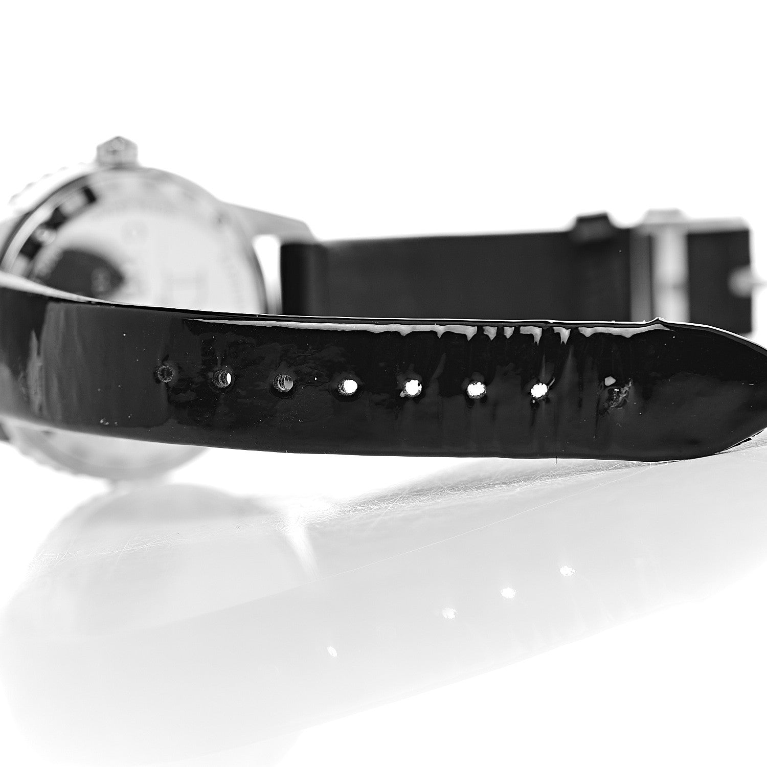 Christian Dior Stainless Steel Patent Diamond Sapphire 33mm Christal Quartz Watch Black 6 of 7