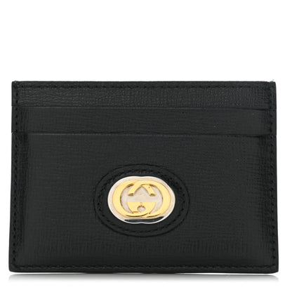 Gucci Azalea Calfskin Marina Card Holder Black 1 of 9