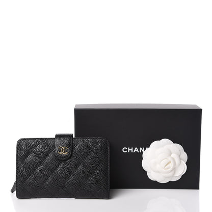 Chanel Caviar Quilted Zipped Pocket Wallet Black 9 of 9