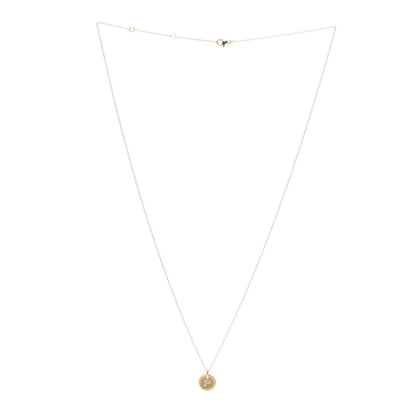 David Yurman 18K Yellow Gold Diamond Initial P Charm Necklace 3 of 5