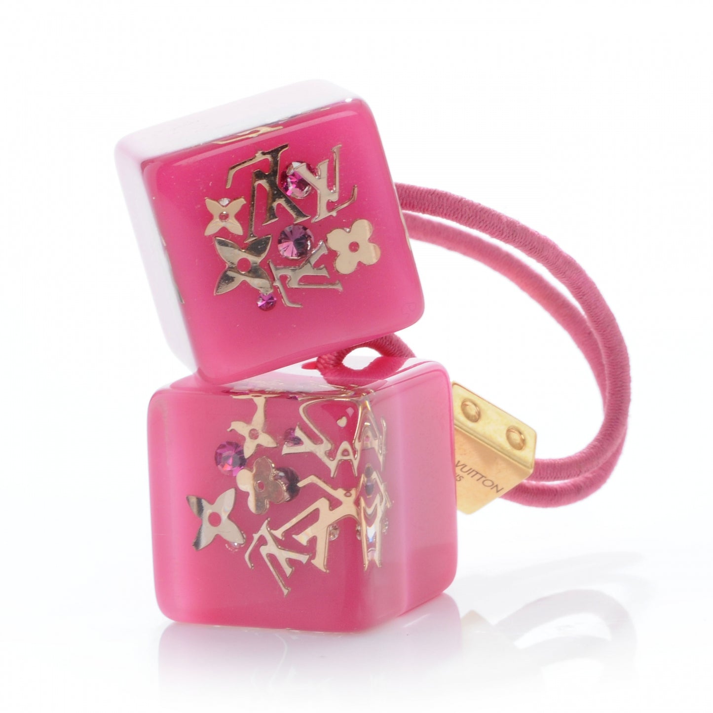 Swarovski Crystal Resin Inclusion Hair Cubes Rose Pop
