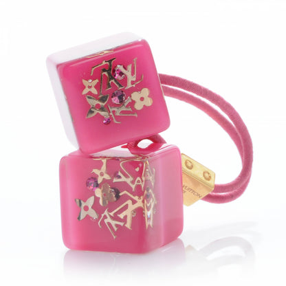Louis Vuitton Swarovski Crystal Resin Inclusion Hair Cubes Rose Pop 1 of 4