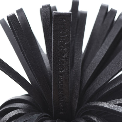 Hermes Lambskin Carmen Tassel Key Holder Black 3 of 5