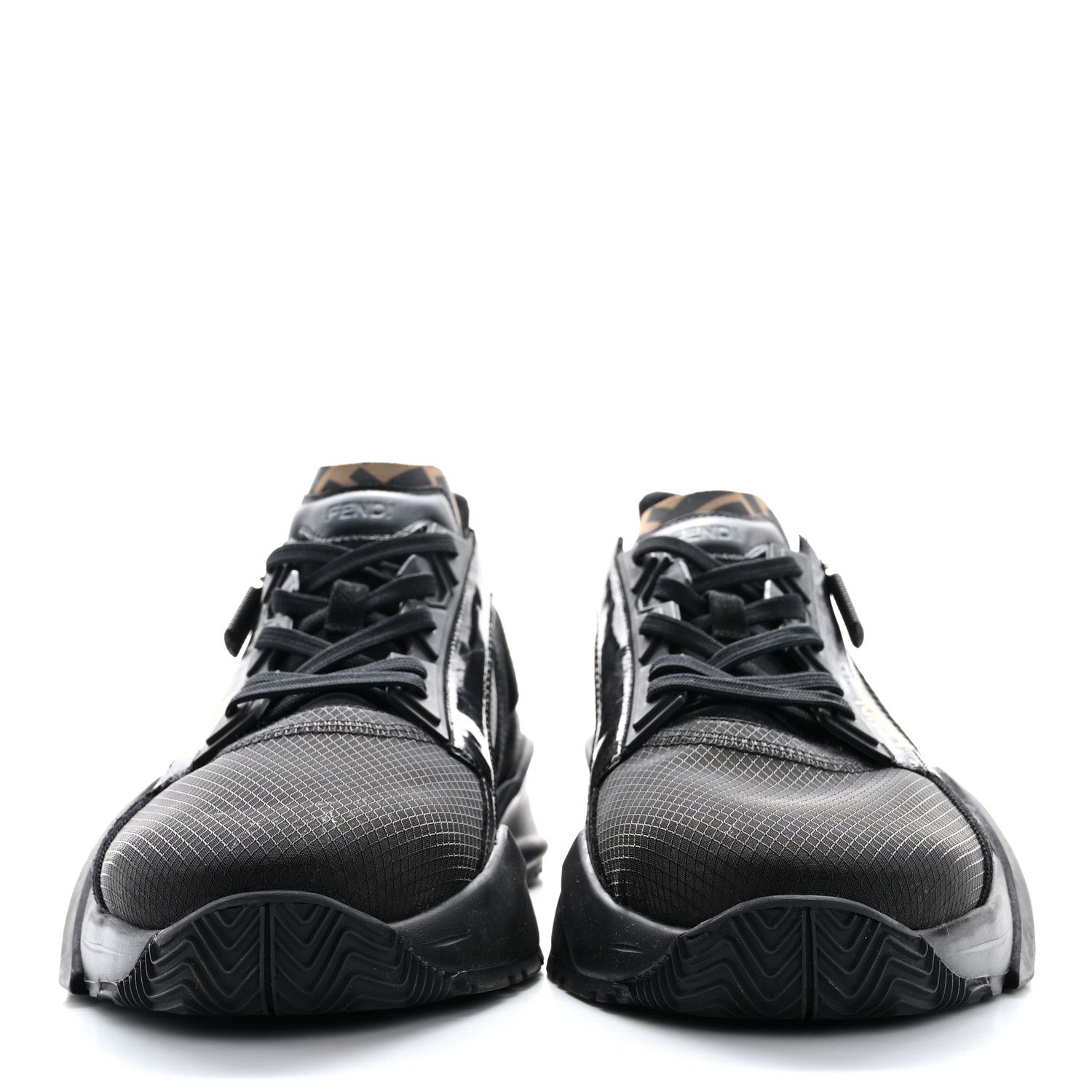 Fendi Nylon Lycra FF Mens Fendi Flow Low Top Sneakers 11 Black 3 of 8