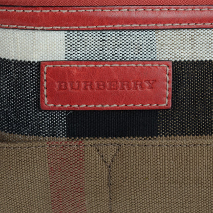 Burberry Canvas Mega Check Medium Ashby Hobo Cadmium Red 8 of 10