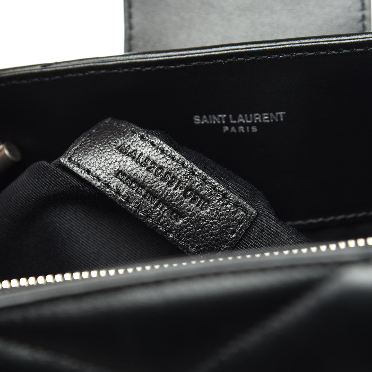 Calfskin Y Quilted Monogram Large Loulou Shopper Black