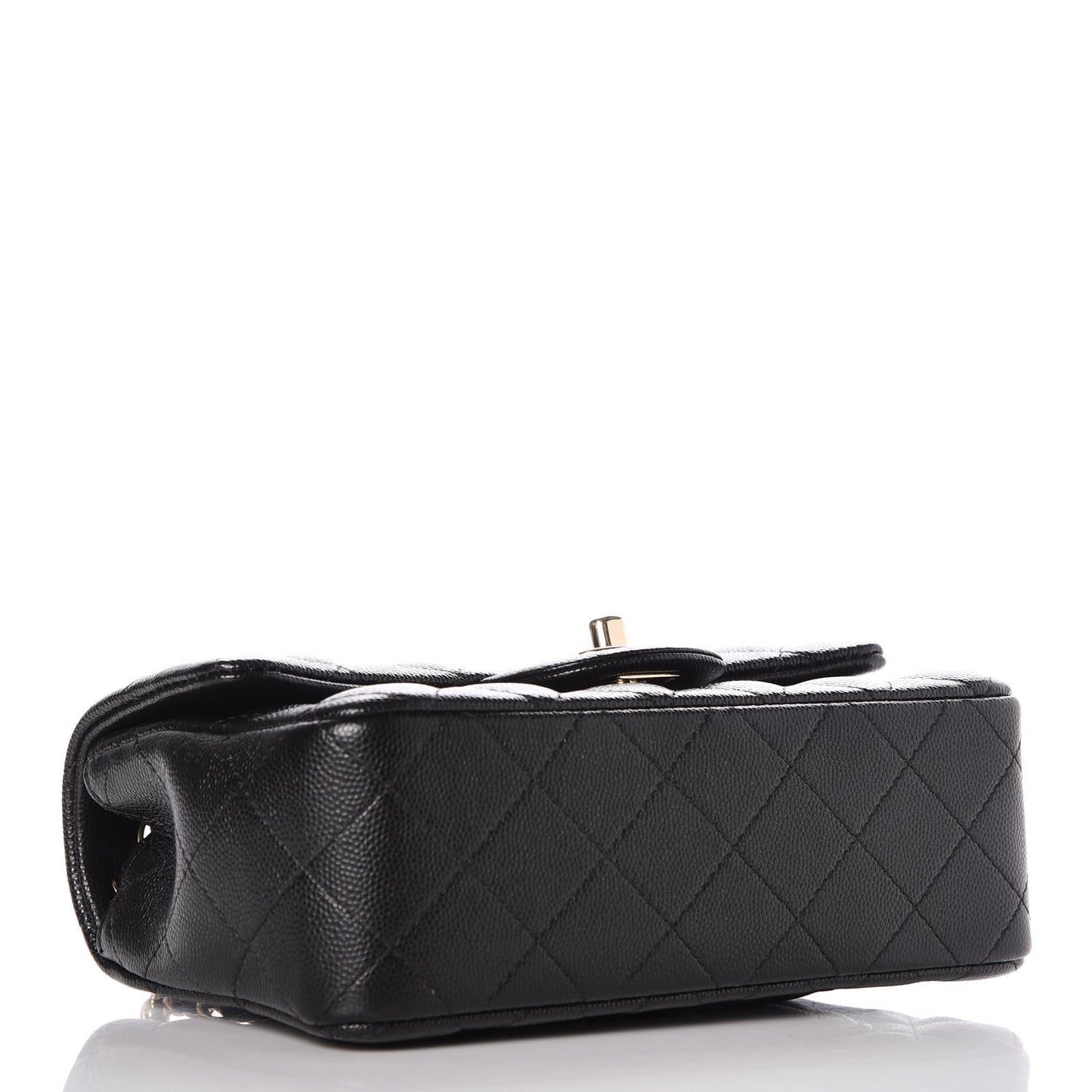 Caviar Quilted Mini Rectangular Flap Black