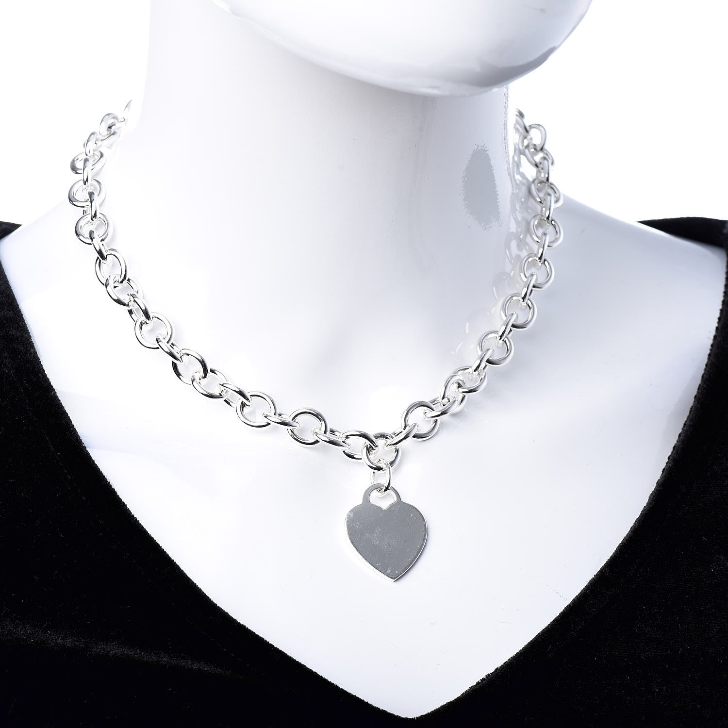 Tiffany Sterling Silver Heart Tag Toggle Necklace 2 of 6