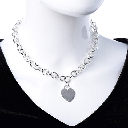 Tiffany Sterling Silver Heart Tag Toggle Necklace 2 of 6
