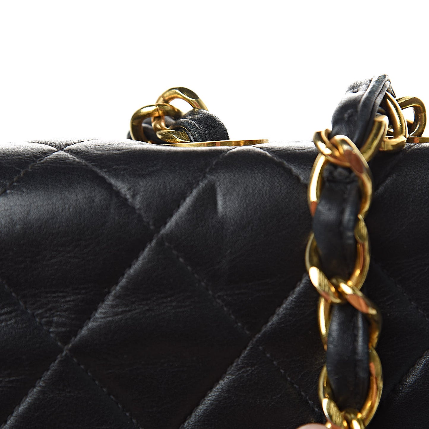 Lambskin Quilted XL Jumbo Single Flap Black