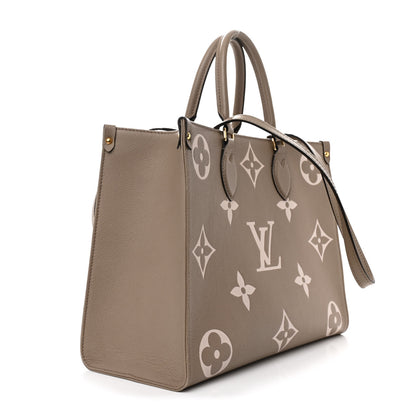 Louis Vuitton Empreinte Monogram Giant Onthego MM Tourterelle Creme 3 of 10