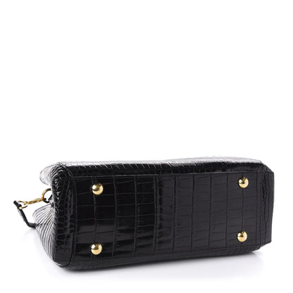 Louis Vuitton Crocodile Brilliant Montaigne MM Black 5 of 12