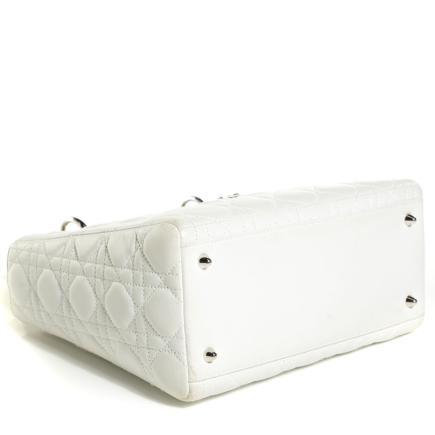 Christian Dior Lambskin Cannage Medium Lady Dior White 4 of 7