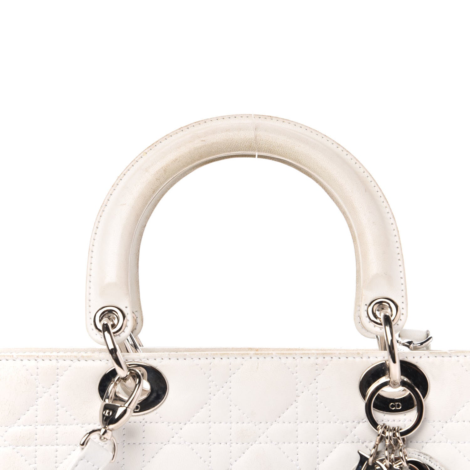 Christian Dior Lambskin Cannage Large Lady Dior White 13 of 13