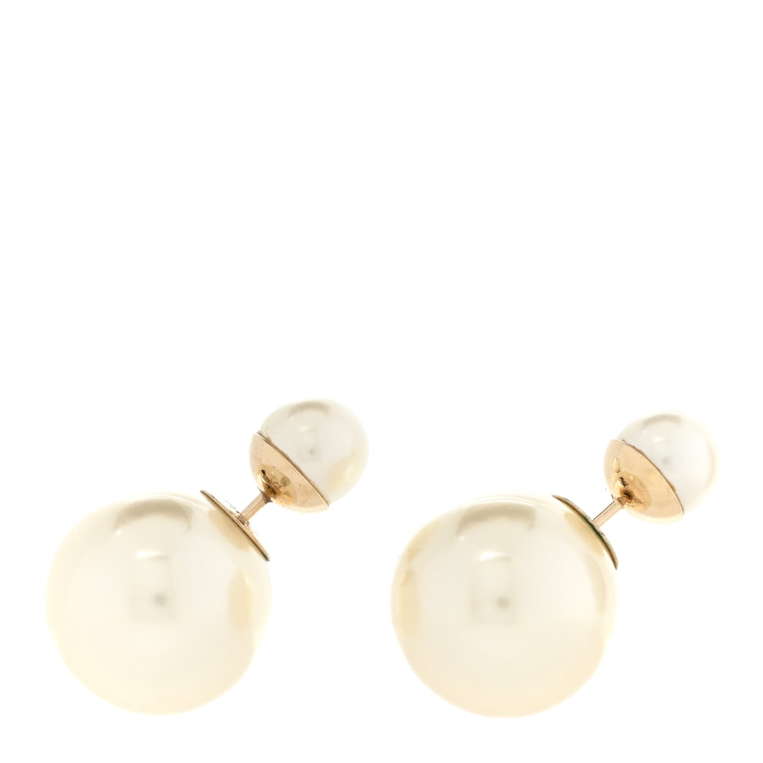 Christian Dior Pearl Mise En Dior Tribal Earrings Gold 1 of 5