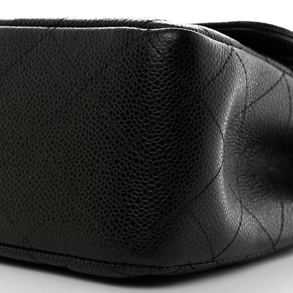 Chanel Caviar Quilted Jumbo Double Flap Black 10 of 11