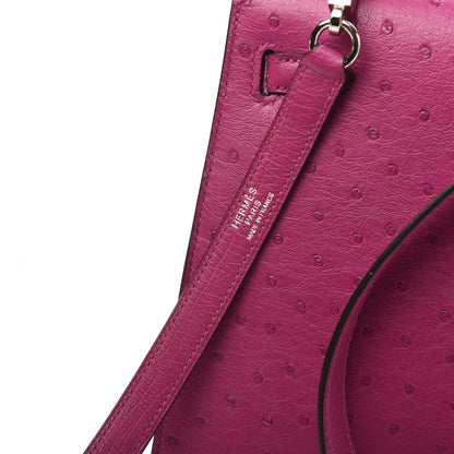 Hermes Ostrich Kelly Sellier 25 Rose Pourpre 10 of 12