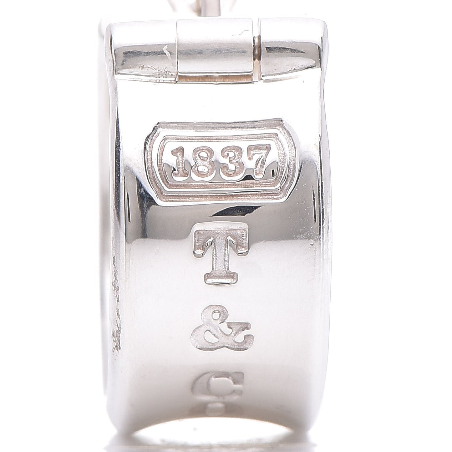 Sterling Silver Wide 1837 Hoop Earrings