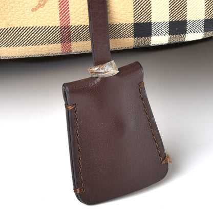 Burberry Haymarket Check Duffle Bag Dark Brown 15 of 24