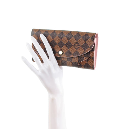 Louis Vuitton Damier Ebene Caissa Wallet Rose Ballerine 2 of 7