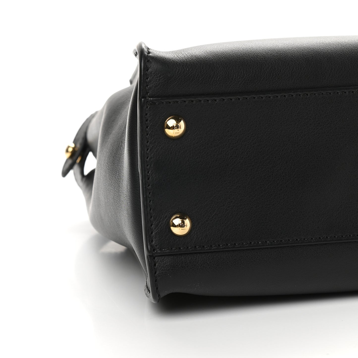 Vitello Seta Shiny Nappa Medium Peekaboo Iconic Satchel Black