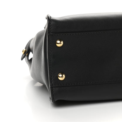 Fendi Vitello Seta Shiny Nappa Medium Peekaboo Iconic Satchel Black 8 of 9